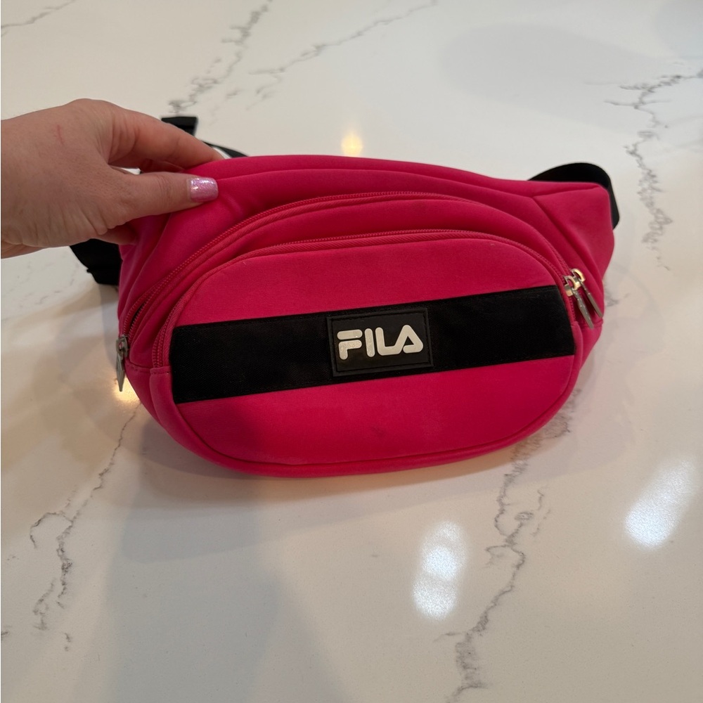 Fila Hot Pink and Black Belt Bag